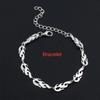 Set di collane a fiamma alla moda Accessorio punk Catena rock Choker unisex per donne uomini Streetwear Harajuku Hip Hop Regalo Gioielli per feste