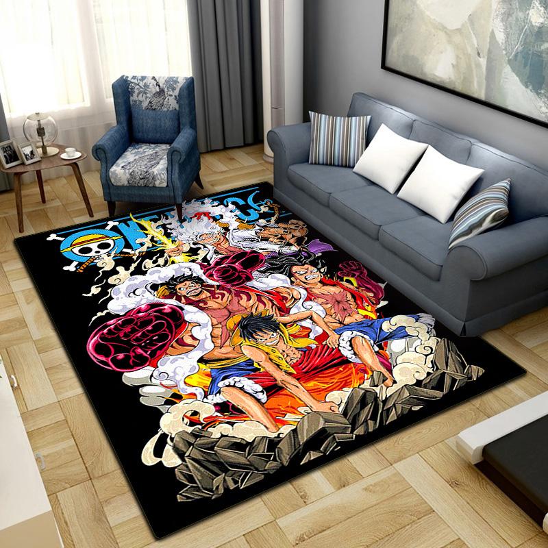 

One Piece Anime Print Rug Living Room Home Fashion Decoration Office Desk Chair Carpet LXR141 60x90cm