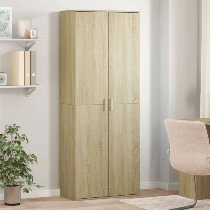 VidaXL Buffet haut chêne sonoma 70x35x180 cm bois d'ingénierie, buffet, meuble de rangement, armoire haute, armoire, armoire 3276660