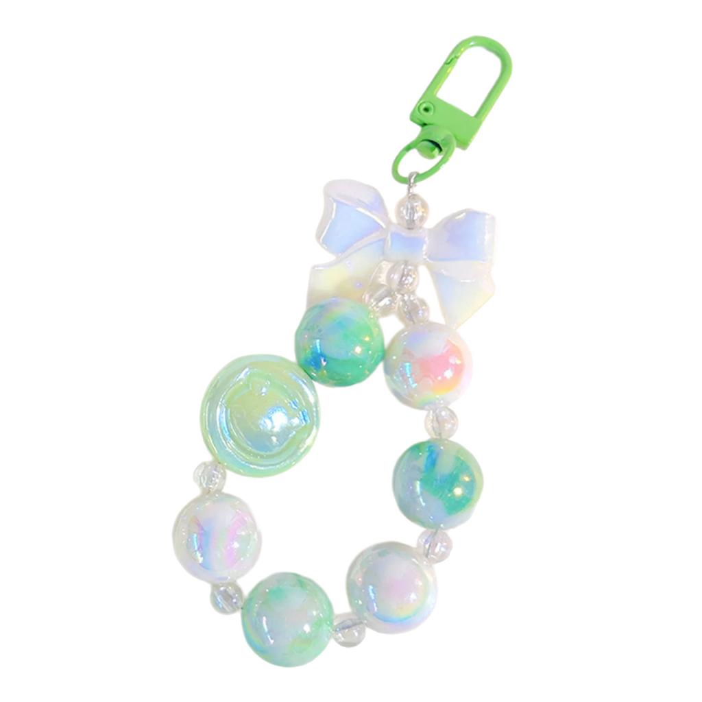 Cute Pig Keychain With Calcium Tablet Distinctive Keychain Pendant Jewelry Stylish Beaded Bowknot Key Rings Adornment