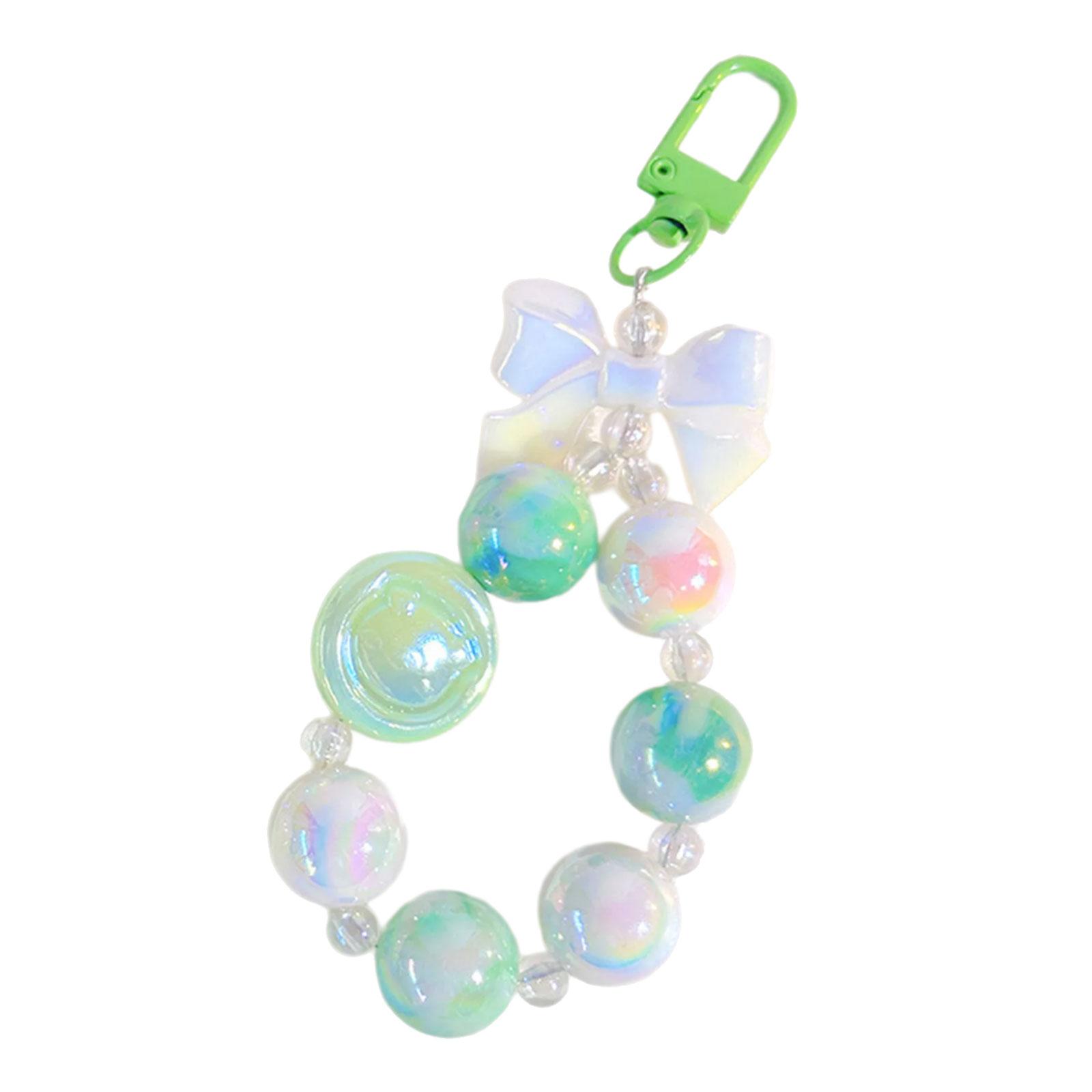 

Cute Pig Keychain With Calcium Tablet Distinctive Keychain Pendant Jewelry Stylish Beaded Bowknot Key Rings Adornment