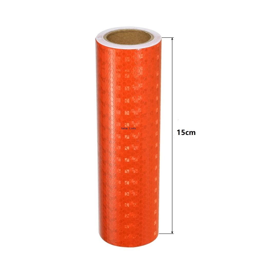 

6 дюймов*16 футов оранжевые светоотражающие наклейки для автомобиля водонепроницаемые клейкие ленты высокой видимости наружный предупреждающий знак для прицепа оранжевый