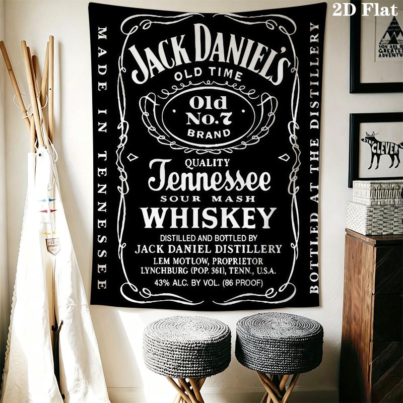 Jack Daniel'S Old No Brand Tennessee Sour Mash Whiskey Jack Daniel Distillery Lynchburg Tenn Usa Tapestry Background Cloth Wallmounted