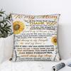 Mother's Day Letter From Daughter Pillowcase Polyester Cushion Cover Decorative Sunflower Pillow Case Cover Home Zipper 40*40cm