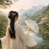Chinese Style Bamboo Fan Decorative Handheld Fan Decorative Fan Dance Fan  Hanfu
