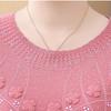 Women's Loose Plus-Size Sweater Autumn and Winter Crew Neck Printed Knitwear Soft and Skin-Friendly Stretch Pullover Top