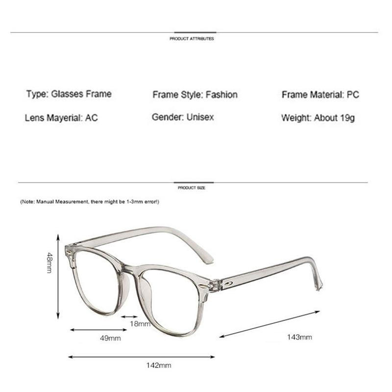 Simple Fashion Eyeglasses Frame for Student Classic Computer Glasses Women Men Anti Blue Light Eyewear Female Male Stylish