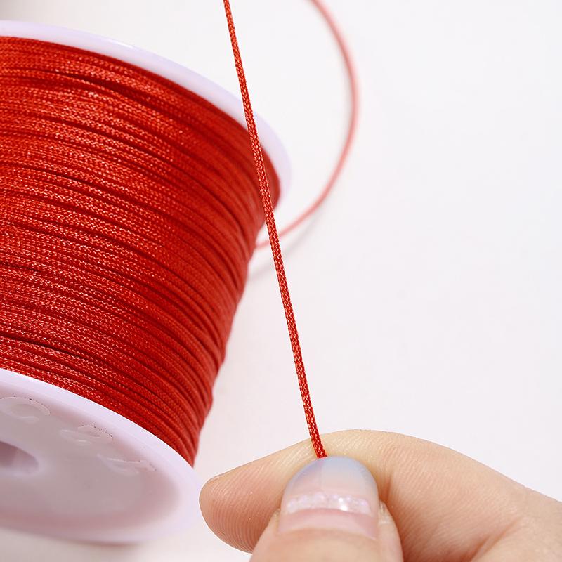 חוט ניילון 0.8 מ"מ חוט סיני קשר סיני חוט מקראמה צמיד שרשרת חוט שזור ל-DIY שרשרת שנדלה גדיל חרוזים יצירה