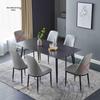 Modern Minimalist Italian Rock Slab Dining Table Set for Small Apartments