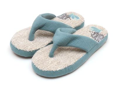 Sandalias de playa tipo tanga de erizo de la serie Lisa Larson Reeves para hombre y zapatillas, [Mujer linda] (Azul, L)