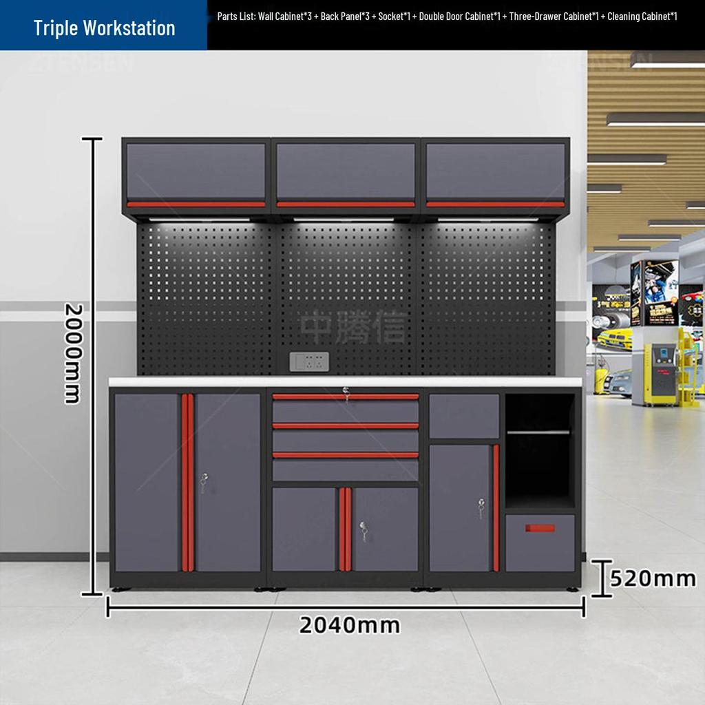 Zhongtengxin Multi-Functional Tool Cabinet & Bicycle Repair Workstation