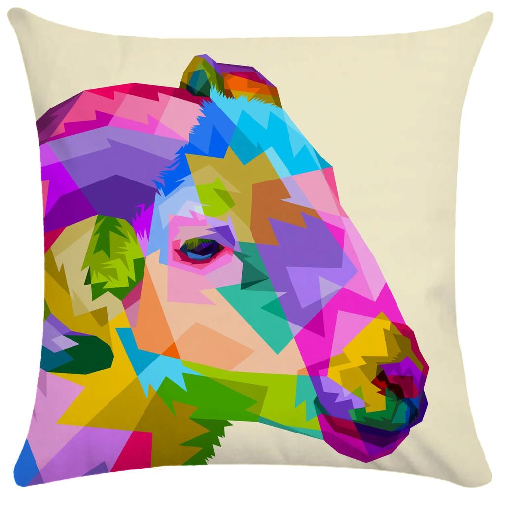 Sofa Bed Upholstery Home Decor Pillow Covers Bedroom Chair Decorative Colorful Animal