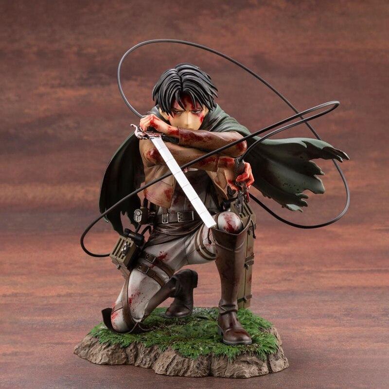 Attack on Titan Artfx J Levi Fortitude Ver .Pvc Action Figure Japanese Anime Brave -Act Levi Figure Model Toys Doll Gift