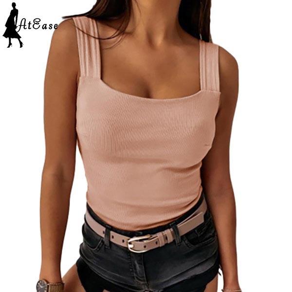 Moda damska Letnia kamizelka U-Neck bez rękawów Jednokolorowa kamizelka Letnia Casual Slim Sport Concise Top