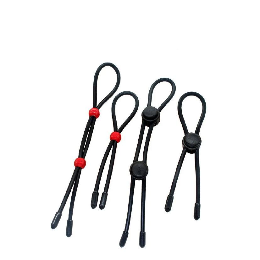 Comfort Adjustable Silicone Delay Penis Ring Time Lasting Lock Sperm Rope Cock Ring Chastity Male Adult Products