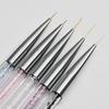 5-Piece Double-Ended Nail Art Brush Set with Rhinestone Picker and Liner Pen