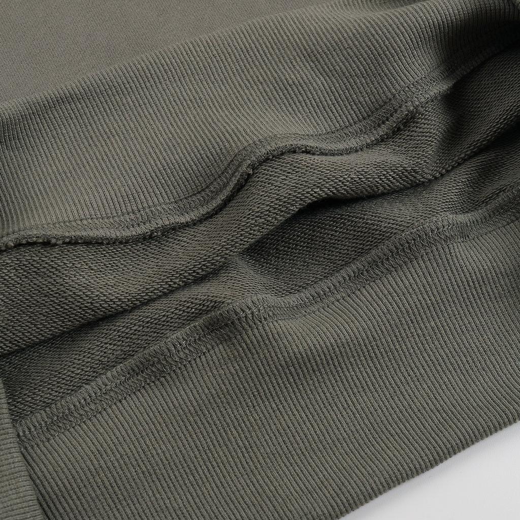 AMI 2025 Höst/Vinter Ny Kollektion Broderad Liten Kärlek i Samma Tygfärg Högkvalitativ Bomull Huvtröja med Rund Hals för Par