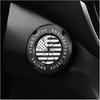 Stylish Car Push Start Button Cover,Spin Type Zinc Alloy Push To Start Button Cover for Car Decor,Universal Engine Start Button Cover Interior Car