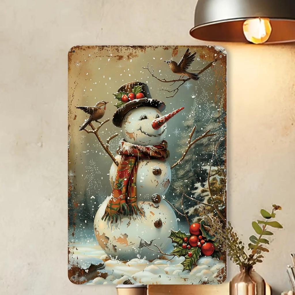 Vintage Santa Claus Metal Tin Signs Pcs Retro Iron Wall Art Plaques with Christmas Quotes Rustic Decor for Home Party