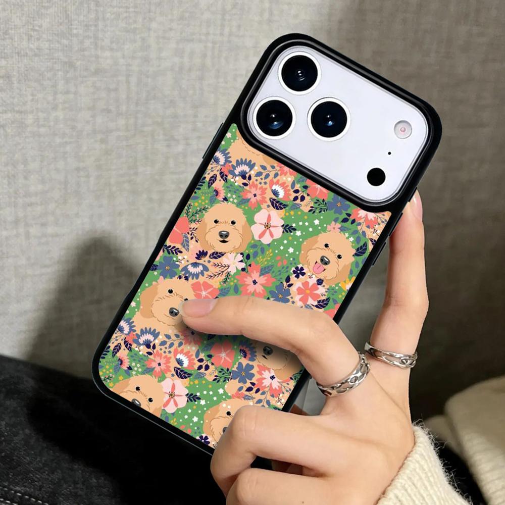 Capa Case for iPhone 17 Air 16 Pro Max 15 Plus 11 13 Mini 14 12 Back Phone Cover Cartoon Cavoodle Cavapoo
