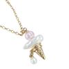 Premium Copper Alloy Ice Cream Pearls Necklace Resin Accent Sturdy for Daily Wear Fashion Accessory Sweet Charm