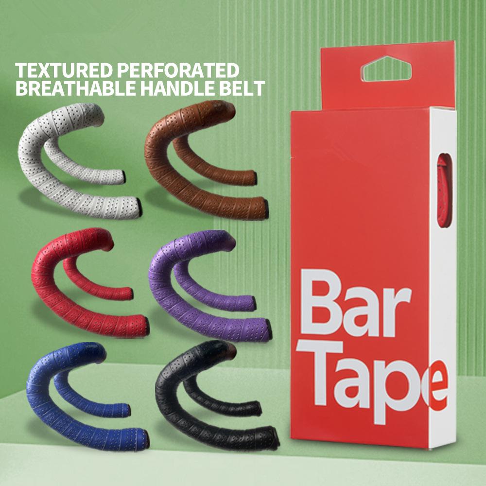 Bicycle Handlebar Tape Textured Perforated PU+EVA 3cm x 210cm Waterproof Abrasion Resistant Anti-Slip Cushioned for Road Bikes