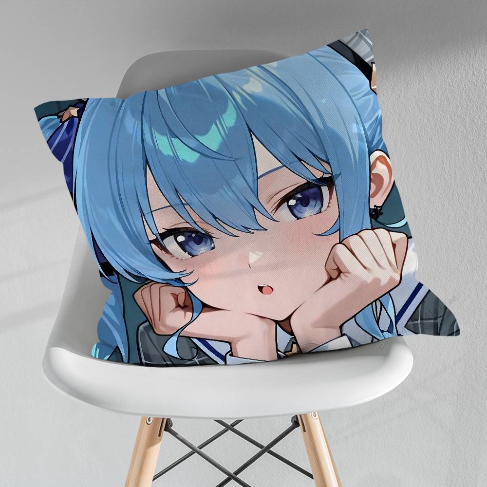 HHoshimachi SSuisei Throw Pillow Case Living Room Sofa Cushion Cover For Home Bedroom Decoration Protector