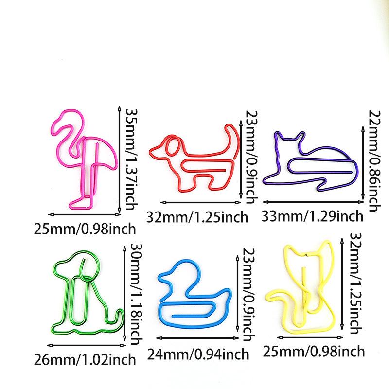 Colorful Animal-Shaped Paper Clips - Cute and Creative Office Supplies