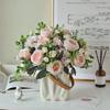 1/3PCS Artificial Flowers Wedding Table Home Bedroom Decoration Bridal Bouquet Garden Fake Silk Peony Hydrangeas Vase Outdoors