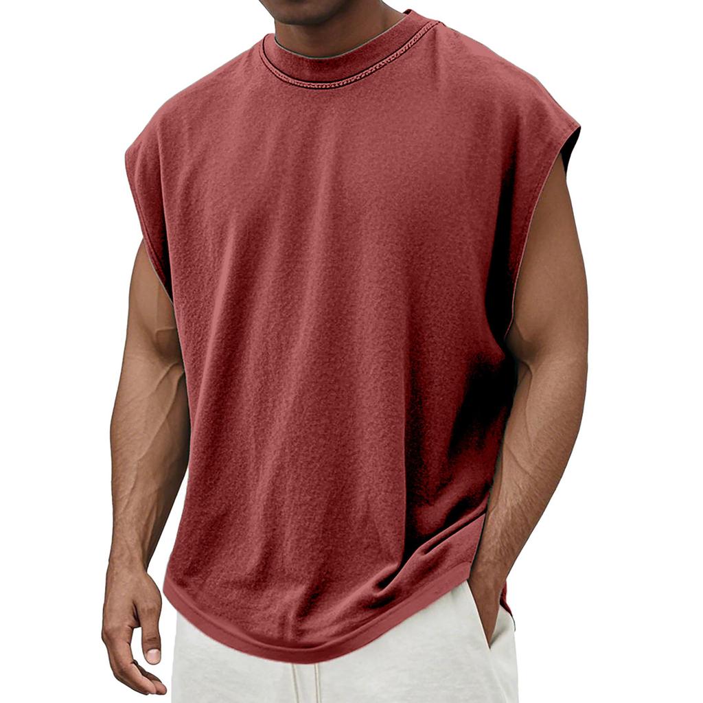 Camiseta sin mangas de verano para hombre, camiseta sin mangas transpirable informal de talla grande para Surf y playa, camiseta holgada con estampado, camiseta para hombre