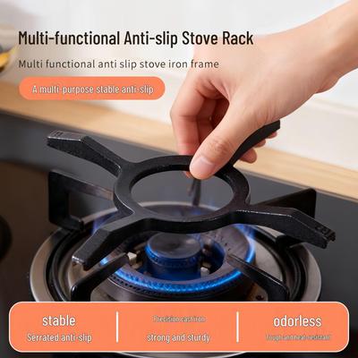Support de Pot Multifonction Antidérapant en Fonte pour Cuisinières à Gaz - Petit Pot, Casserole à Lait, Support pour Cafetière