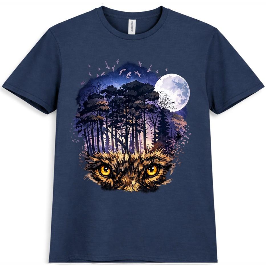 Owl T-Shirt Wildlife Graphic Tee Nature Bird Animal Lover Forest Gift Top