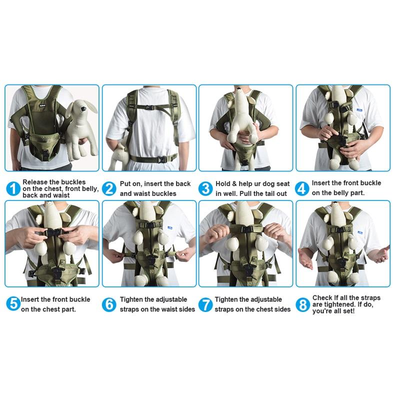 Pet Carrier Backpack for Dogs Cat Thickened Sponge Pet Front Dog Carrier Backpacks Portable Puppy Transportation Dog Bags