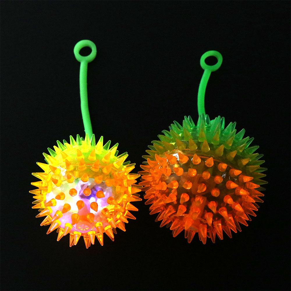 Toy Led Light Up Toy Glowing Elastic Ball Toy Glowing Hair Flash Ball Elastic Glow Hair Ball