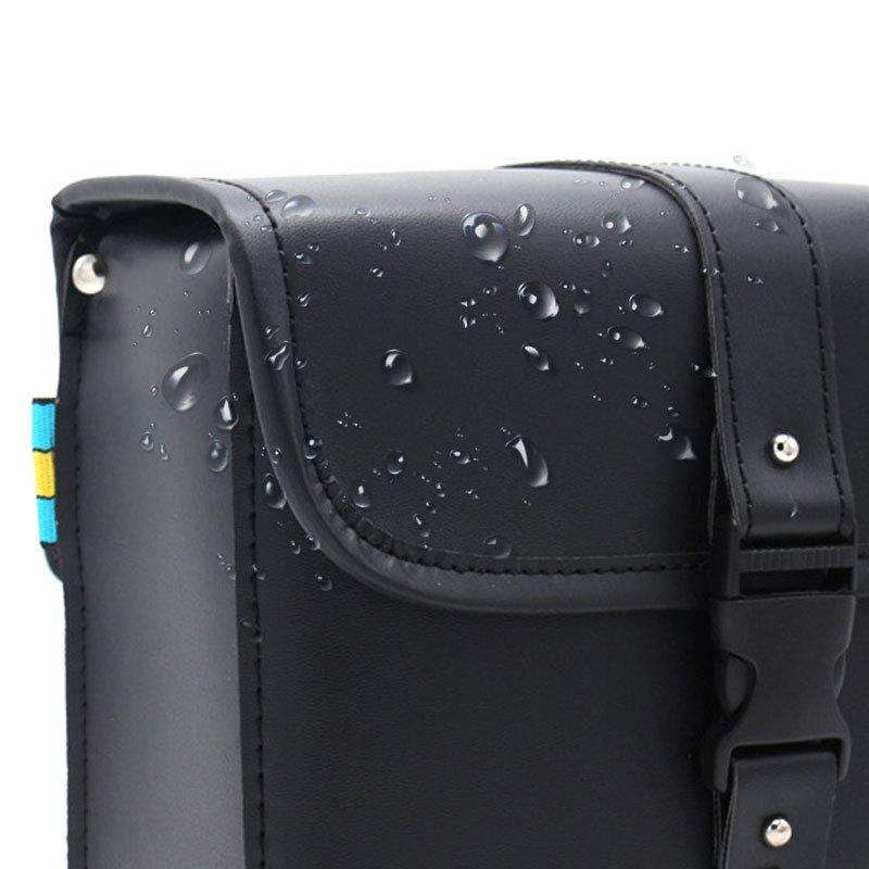 Chinchilla PU Leather Saddle Bag for Motorcycles, Scooters, and Bicycles