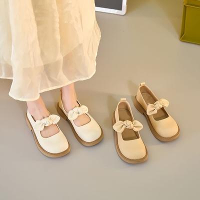 Fashion Mary Jane White Cute Shoes for Women 2024 Kawaii with Bow Japanese Style Lolita Ladies Summer Footwear Round Toe Gothic Y2k Shoe