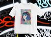 Psychedelic Risograph Woman T shirt - Groovy and Retro - Hippie - Funky - Trippy - %100 Cotton