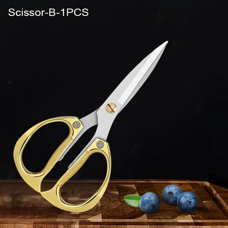 

WXCOO Stainless Steel Kitchen Scissor Shears Multi-function Household Cutting Tool for Chicken Bone, Fish Scale, Cooking