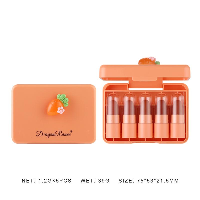Five Lipstick Set Matte Whitening Complexion Waterproof Lipstick Velvet Matte Long-Lasting Makeup Effect Lip Gloss Non-Stick Cup Non-Fading Lipstick
