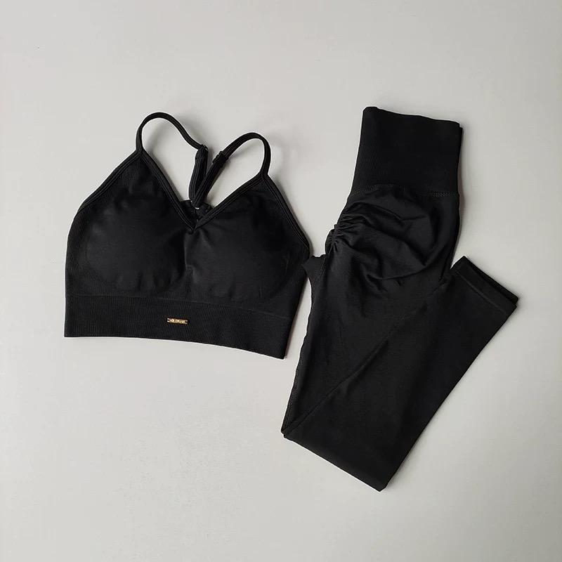 Peach High-Waisted Hip-Lifting Women's Exercise Suit Shockproof Yoga Fitness Clothes for Running and Styling