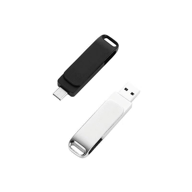 Rotating USB 3.0 Flash Drive: 64GB for Phones, 32GB for Computers & Cars, 128GB High-Speed