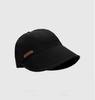 ZLS Bucket Hat Women's Spring and Summer Sunscreen UV Protection Sun Hat Plain Black Sun Hat