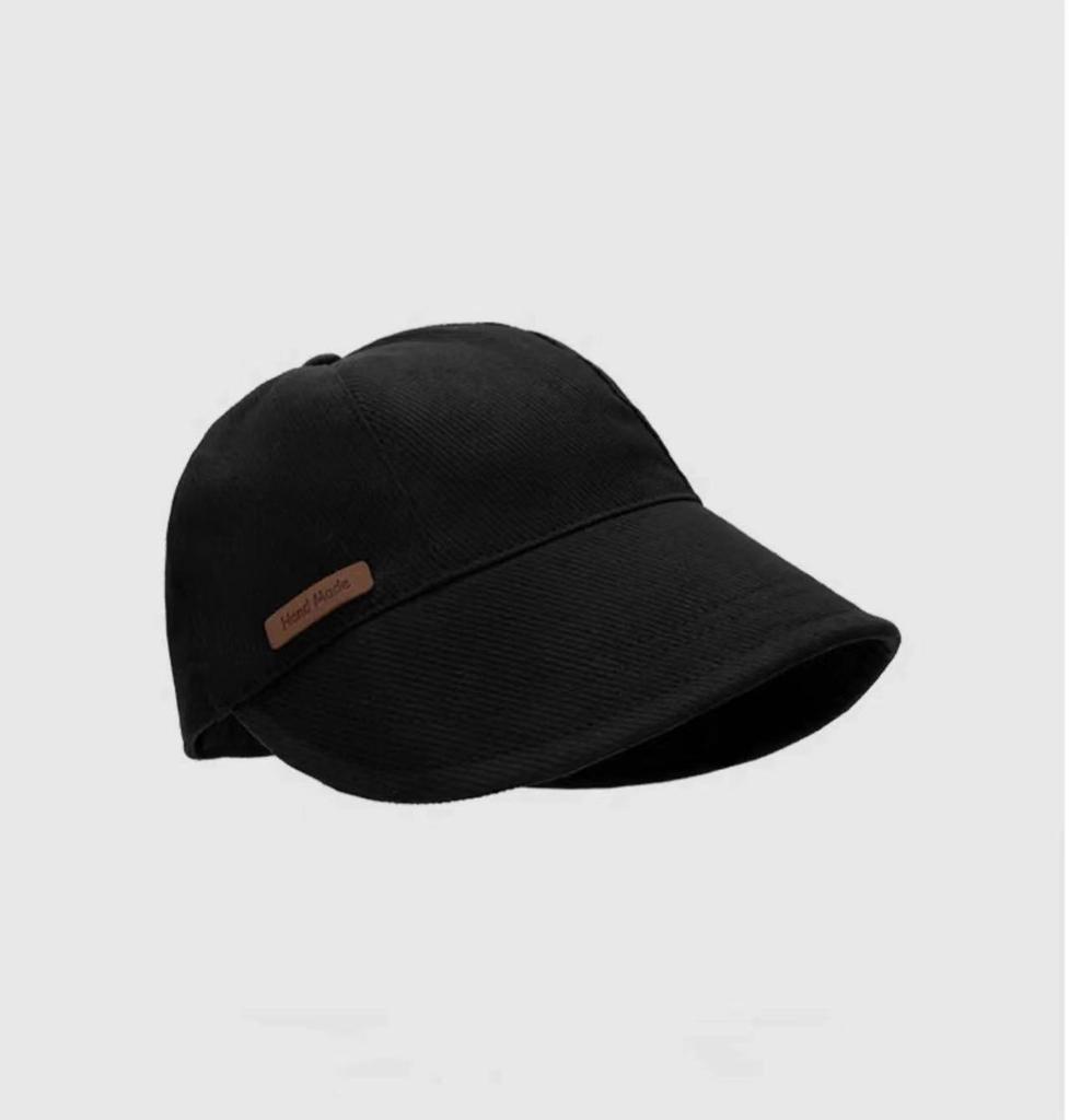ZLS Bucket Hat Women's Spring and Summer Sunscreen UV Protection Sun Hat Plain Black Sun Hat