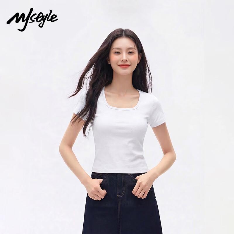 MJ STYLE Basic Short Sleeve T-Shirt