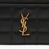 Saint Laurent Cassandra Monogram Matelass  Steppung Gold Kartenetui 742760 Aabvp 1000