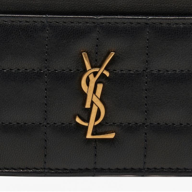 Saint Laurent Cassandra Monogram Matelass  Steppung Gold Kartenetui 742760 Aabvp 1000