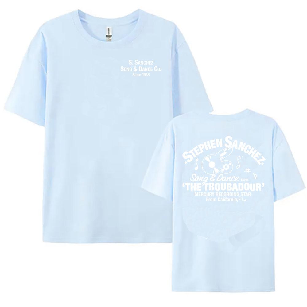 Stephen Sanchez Song & Dance Co. T-Shirt Sommer Kurzarm Unisex Streetwear Lässig Sänger Grafik T-Shirts