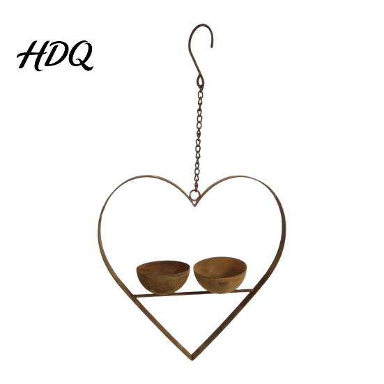 Community Space Bird Feeder Metal Heart Feeder Outdoor Hanging with Patio 2