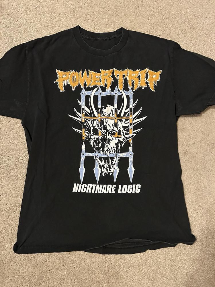

Power Trip Band Nightmare Logic Tour Unisex Cotton T-Shirt Full Size UB273 XL