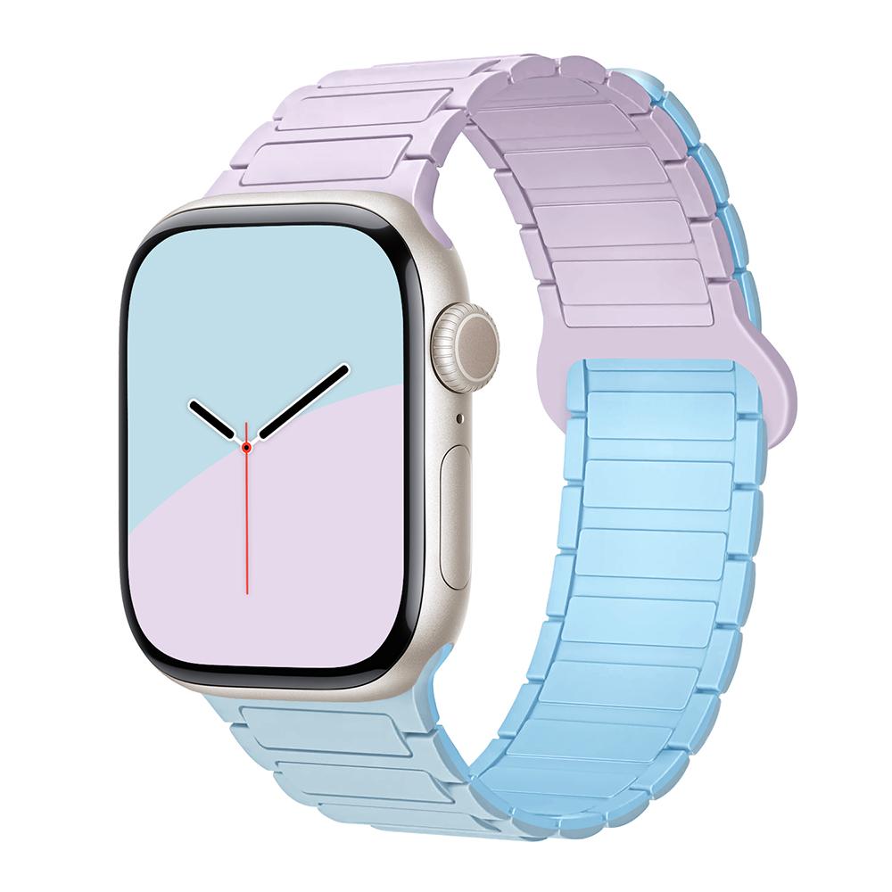 Magnetic Silicone Strap for Apple Watch Band Ultra 2/3 49mm 44mm 40mm 42mm 46mm 41mm 45mm Bracelet IWatch Series 11 10 9 8 7 6 SE 5 4 Correa